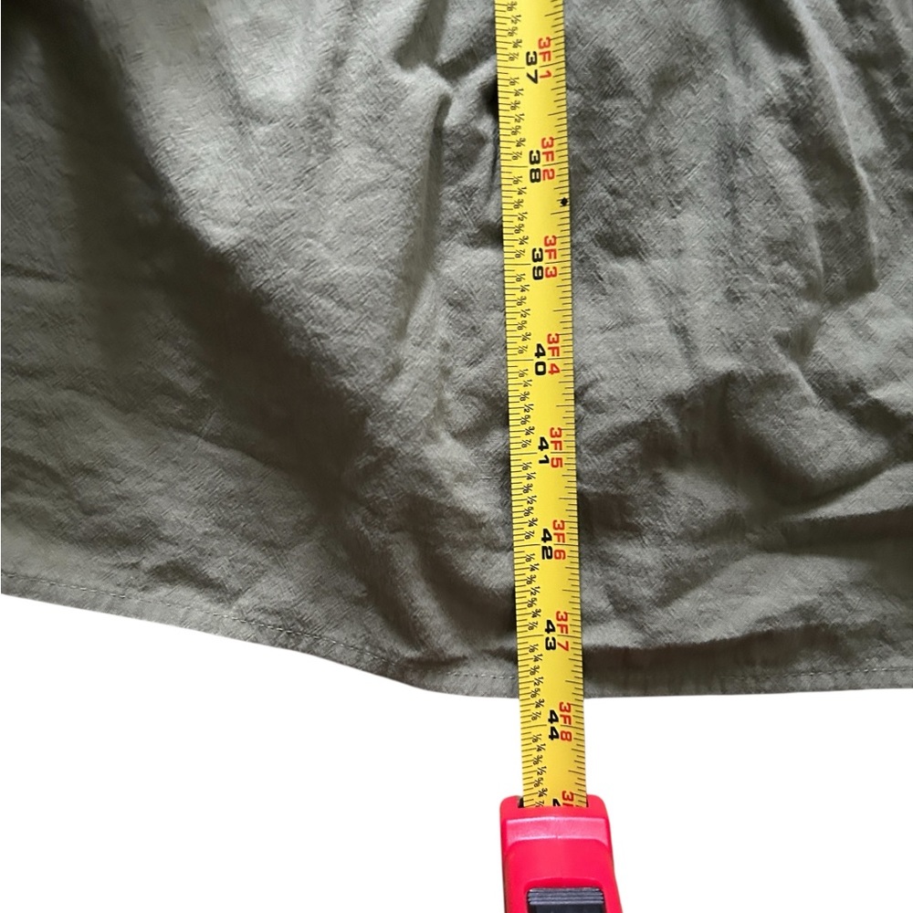 Olive Green Women's Button-Up Dress - Picture 8 of 9